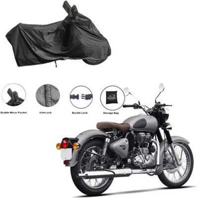 LIFE TO HUB Two Wheeler Cover for Ather, KTM, Piaggio, Royal Enfield, Suzuki(RED 125 BS6, Black)