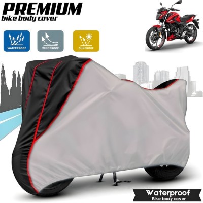 Mwiss Waterproof Two Wheeler Cover for Bajaj(Pulsar 150, Silver, Black)