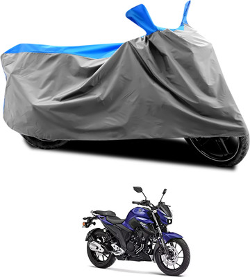GOSHIV-car and bike accessories Waterproof Two Wheeler Cover for Yamaha(FZ 25, Grey, Blue)