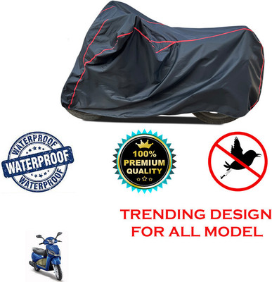 THE REAL ARV Waterproof Two Wheeler Cover for Mahindra(Gusto, Black)