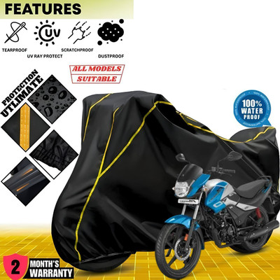 OliverX Waterproof Two Wheeler Cover for Hero(Passion, Black)