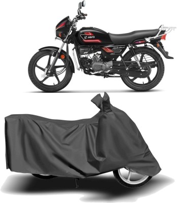 NMJ Waterproof Two Wheeler Cover for Hero(Splendor Plus, Grey)