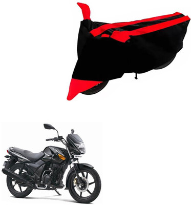 DeepShakshi AUTOMOTIVE Two Wheeler Cover for TVS(Flame DS 125, Black, Red)