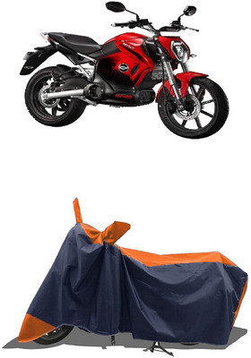 SUGASHRI Waterproof Two Wheeler Cover for Revolt(Motors RV 400, Orange, Blue)