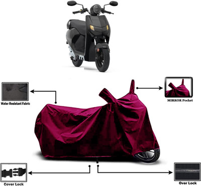 Amexride Two Wheeler Cover for 22Motors(Flow, Maroon)