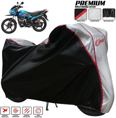 xodi Waterproof Two Wheeler Cover for Hero(Passion Pro, Silver, Black)