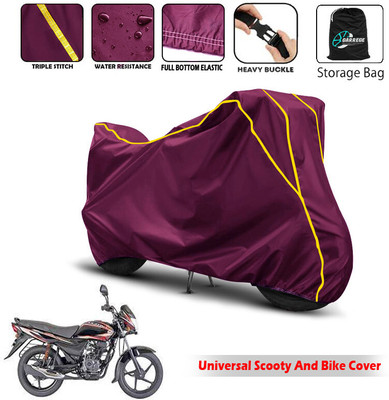 AUTOBIRSA Two Wheeler Cover for Bajaj(Platina 100 DTS-i, Maroon)