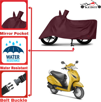 KEDIT Two Wheeler Cover for Honda(Activa 5G, Maroon)