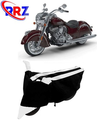 RRZ Waterproof Two Wheeler Cover for Indian(Chief Classic, Black, White)