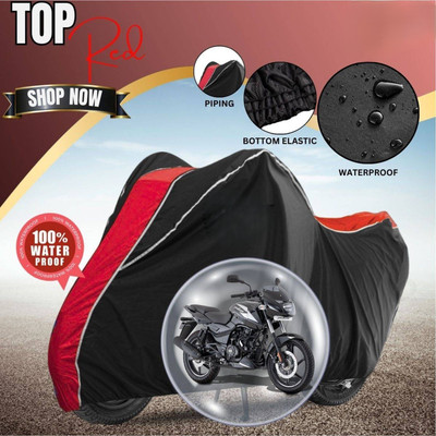 DeepShakshi AUTOMOTIVE Waterproof Two Wheeler Cover for Bajaj(Pulsar, Red, Black)