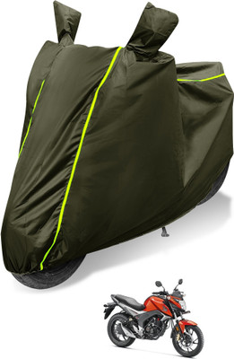 Auto Hub Waterproof Two Wheeler Cover for Honda(CB Hornet 160, Green)