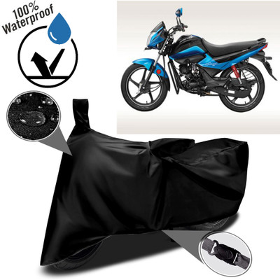 ROYAL AUTO MART Waterproof Two Wheeler Cover for Hero(Splendor I Smart, Black)