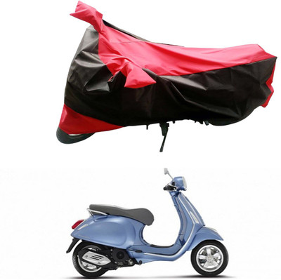 Mdstar Waterproof Two Wheeler Cover for Piaggio(Vespa SXL, Black, Red)