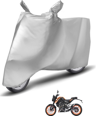 Caronix Waterproof Two Wheeler Cover for KTM(125 Duke, Silver)