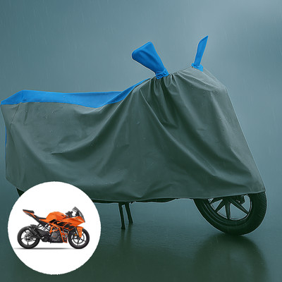 CODOKI Waterproof Two Wheeler Cover for KTM(RC 390, Grey, Blue)