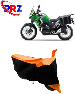 RRZ Waterproof Two Wheeler Cover for Kawasaki(Versys-X 300, Black, Orange)