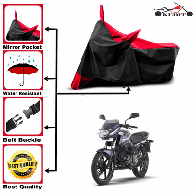 KEDIT Two Wheeler Cover for Universal For Bike(Pulsar 180 BS6, Red, Black)