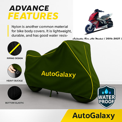 AutoGalaxy Waterproof Two Wheeler Cover for TVS(Creon BS6, Green)