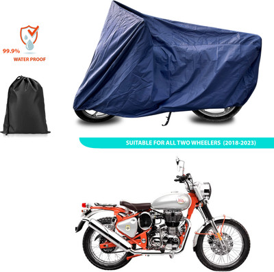 CODOKI Waterproof Two Wheeler Cover for Royal Enfield(Bullet Trials 500, Blue)