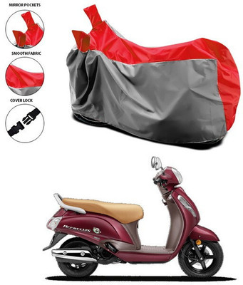SEBONGO Waterproof Two Wheeler Cover for Suzuki(New Access 125, Red)