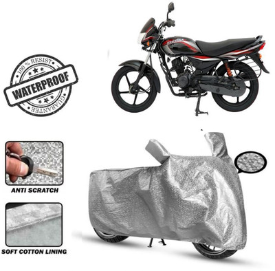 Autoinnovation Waterproof Two Wheeler Cover for Bajaj(Platina 110, Silver)
