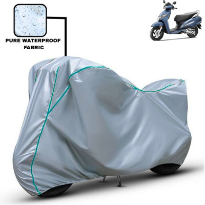 Delphinium Waterproof Two Wheeler Cover for Honda(Activa 125, Silver)