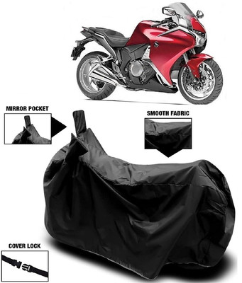 MMSSTAR Waterproof Two Wheeler Cover for Honda(VFR 1200F, Black)