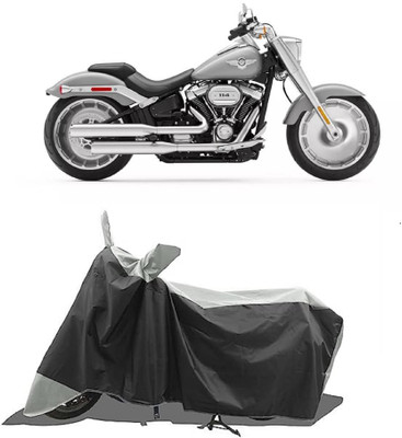 GROFATIK Two Wheeler Cover for Harley Davidson(Fat Boy, Grey)