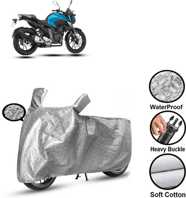 CODOKI Waterproof Two Wheeler Cover for Yamaha(FZ 25 BS6, Silver)