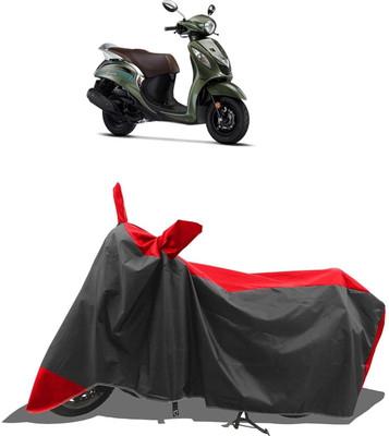 KEDIT Two Wheeler Cover for Universal For Bike(Fascino, Red, Black)