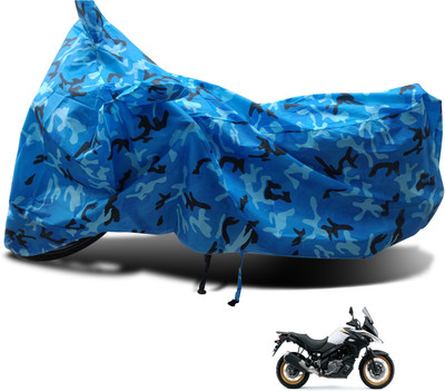 Euro Care Waterproof Two Wheeler Cover for Suzuki(V-Strom 650 XT, Blue)