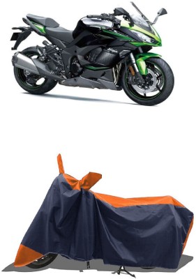 SUGASHRI Waterproof Two Wheeler Cover for Kawasaki(Ninja 1000, Orange, Blue)