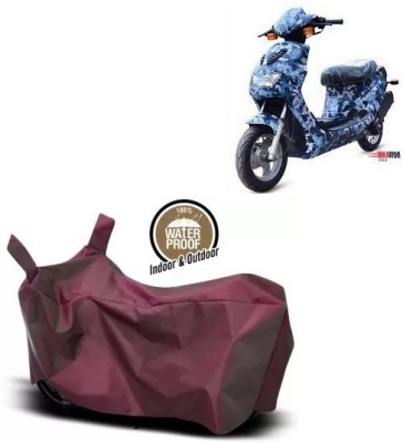 OliverX Waterproof Two Wheeler Cover for Hero(Electric AXLHE-20, Maroon)