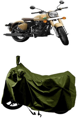 SUGASHRI Waterproof Two Wheeler Cover for Royal Enfield(Classic 350 Signals, Green)