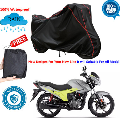 AUTOCAD Waterproof Two Wheeler Cover for Hero(Glamour Blaze, Black)