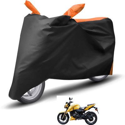 Caronix Waterproof Two Wheeler Cover for TVS(Apache RTR 200, Orange)