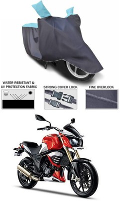 Ascension Two Wheeler Cover for Mahindra(MOJO XT 300, Blue, Grey)