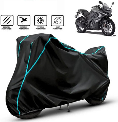 Matt Moon Two Wheeler Cover for Bajaj(Pulsar, Black)