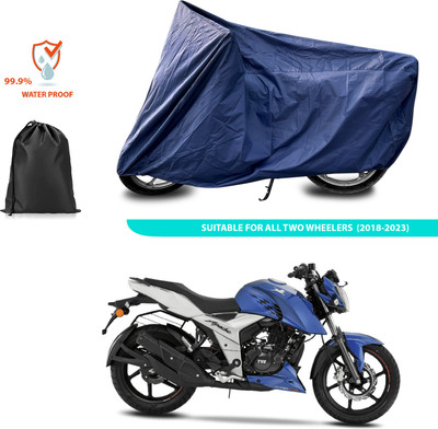 CODOKI Waterproof Two Wheeler Cover for TVS(Apache RTR 160 4V, Blue)