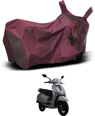 CODOKI Waterproof Two Wheeler Cover for Bajaj(Chetak, Maroon)