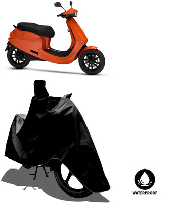 Amexride Waterproof Two Wheeler Cover for Ola(Electric Scooter, Black)