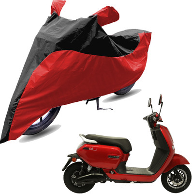 RiderShine Two Wheeler Cover for Okinawa(Lite, Red, Black)