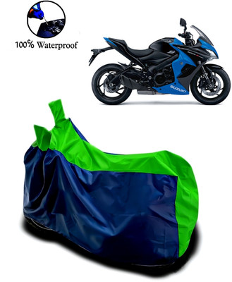 Autofly Waterproof Two Wheeler Cover for Suzuki(GSX S1000F, Blue, Green)