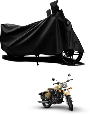 KEDIT Two Wheeler Cover for Royal Enfield(Classic 350 Signals, Black)