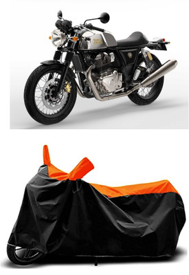 VESMEI Two Wheeler Cover for Royal Enfield(Continental GT 650, Orange)