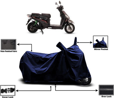 Amexride Two Wheeler Cover for Hero Electric(Electric NYX e5 BS6, Blue)