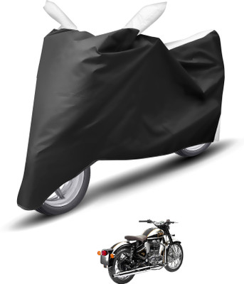 Caronix Waterproof Two Wheeler Cover for Royal Enfield(Classic Chrome, White)