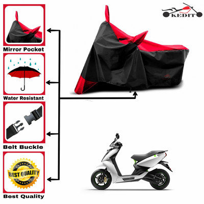 KEDIT Two Wheeler Cover for Ather(450 X, Red, Black)