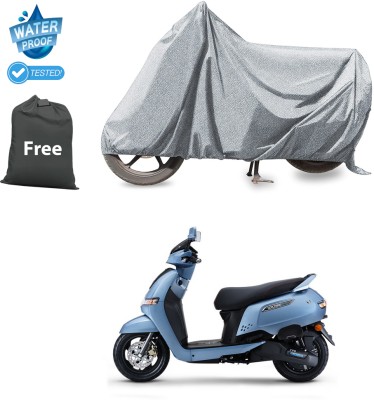 PAGORA Waterproof Two Wheeler Cover for TVS(iQube, Silver)