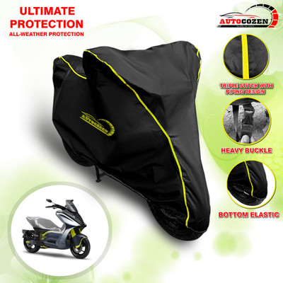 AUTOCOZEN Waterproof Two Wheeler Cover for Hero Electric(Electric Maxi, Black)